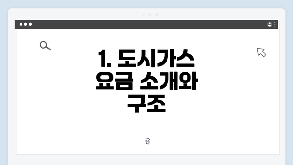 1. 도시가스 요금 소개와 구조