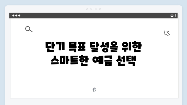 KB국민은행 예금상품 추천: 목적별 맞춤형 상품