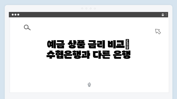 수협은행 예금 상품: 특화 상품 금리 분석