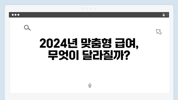 맞춤형급여안내 2024: 지자체별 달라지는 혜택