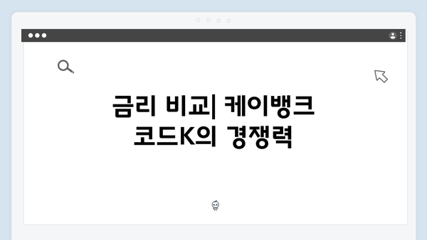 케이뱅크 코드K 정기예금 상세 분석