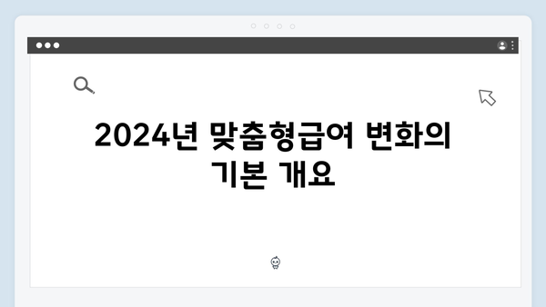 2024 달라진 맞춤형급여안내 핵심정리