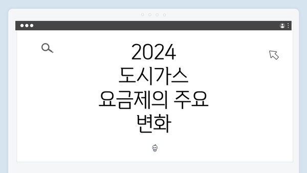 2024 도시가스 요금제의 주요 변화