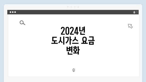 2024년 도시가스 요금 변화