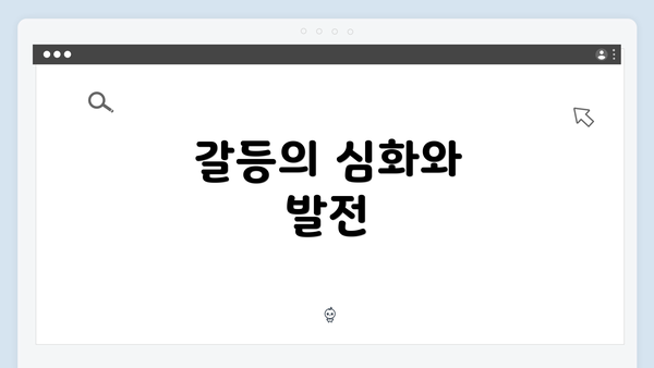 갈등의 심화와 발전