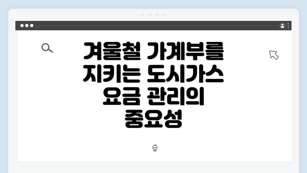 겨울철 가계부를 지키는 도시가스 요금 관리의 중요성