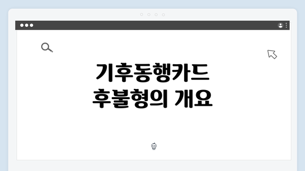 기후동행카드 후불형의 개요