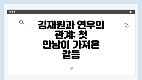 김재원과 연우의 관계: 첫 만남이 가져온 갈등