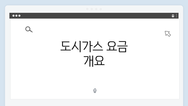 도시가스 요금 개요