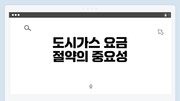 도시가스 요금 절약의 중요성