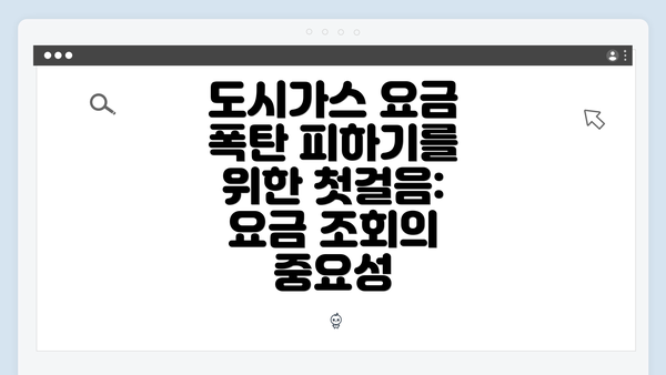 도시가스 요금 폭탄 피하기를 위한 첫걸음: 요금 조회의 중요성