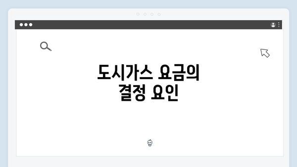 도시가스 요금의 결정 요인