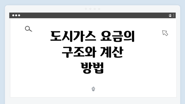 도시가스 요금의 구조와 계산 방법