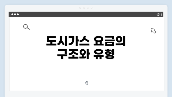 도시가스 요금의 구조와 유형