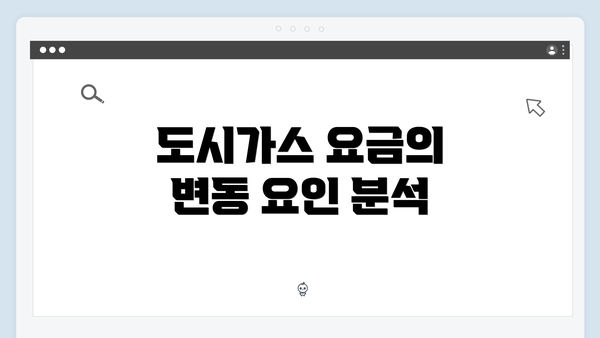 도시가스 요금의 변동 요인 분석