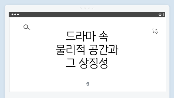 드라마 속 물리적 공간과 그 상징성