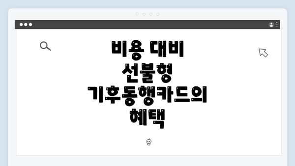 비용 대비 선불형 기후동행카드의 혜택