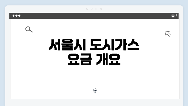 서울시 도시가스 요금 개요