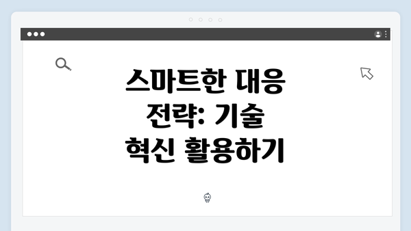 스마트한 대응 전략: 기술 혁신 활용하기