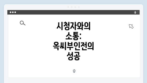 시청자와의 소통: 옥씨부인전의 성공