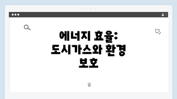 에너지 효율: 도시가스와 환경 보호