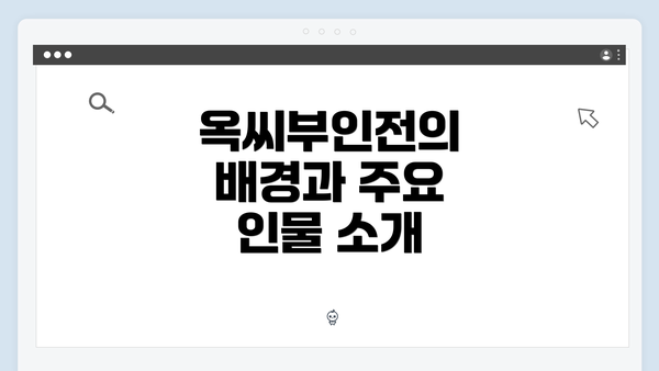 옥씨부인전의 배경과 주요 인물 소개