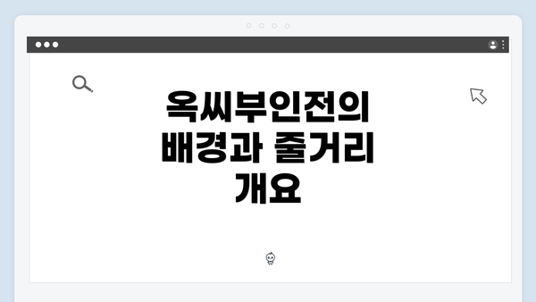 옥씨부인전의 배경과 줄거리 개요