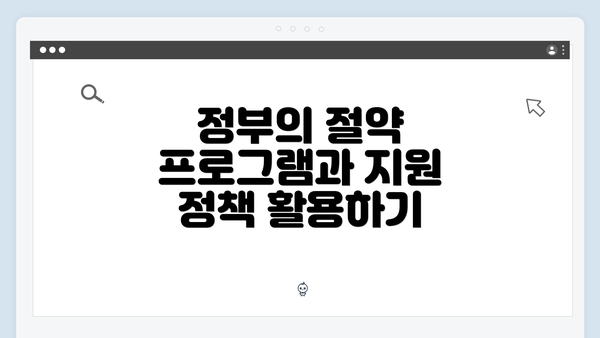 정부의 절약 프로그램과 지원 정책 활용하기