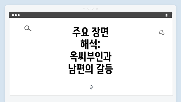 주요 장면 해석: 옥씨부인과 남편의 갈등