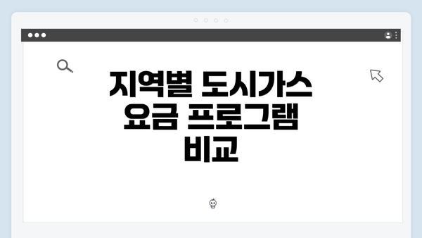 지역별 도시가스 요금 프로그램 비교