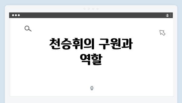 천승휘의 구원과 역할