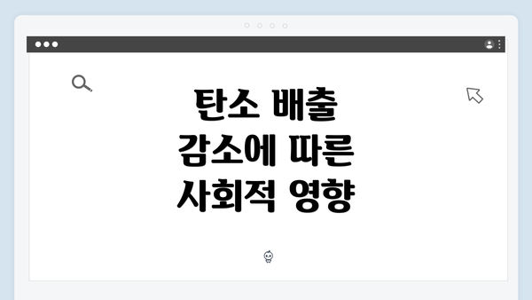 탄소 배출 감소에 따른 사회적 영향