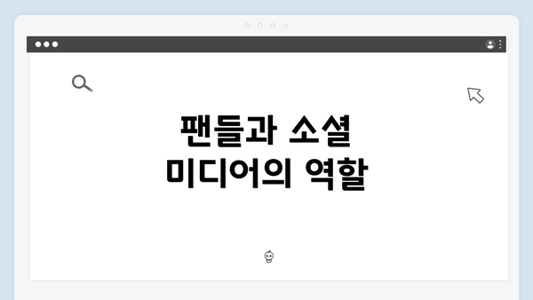 팬들과 소셜 미디어의 역할