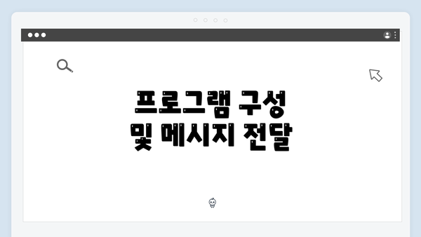 프로그램 구성 및 메시지 전달