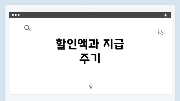 할인액과 지급 주기