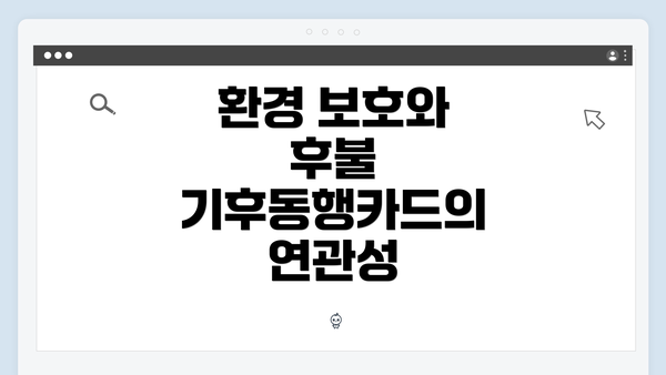 환경 보호와 후불 기후동행카드의 연관성