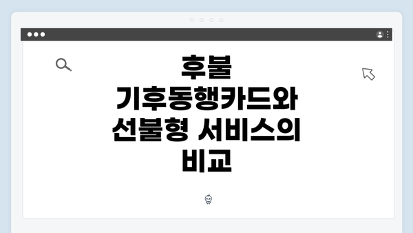 후불 기후동행카드와 선불형 서비스의 비교