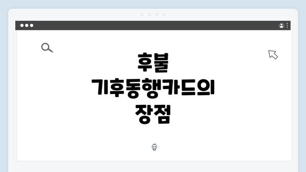 후불 기후동행카드의 장점