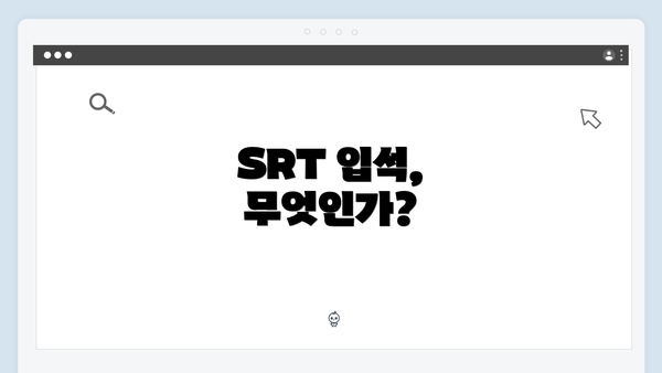 SRT 입석, 무엇인가?