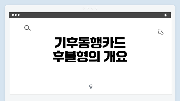 기후동행카드 후불형의 개요