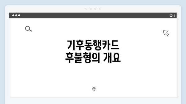 기후동행카드 후불형의 개요