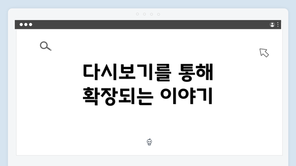 다시보기를 통해 확장되는 이야기