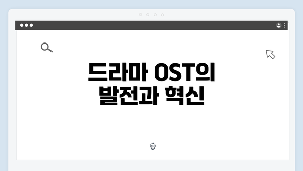 드라마 OST의 발전과 혁신