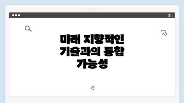 미래 지향적인 기술과의 통합 가능성