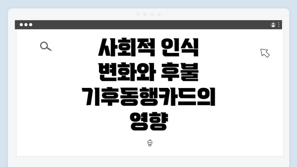 사회적 인식 변화와 후불 기후동행카드의 영향