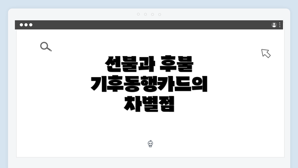선불과 후불 기후동행카드의 차별점