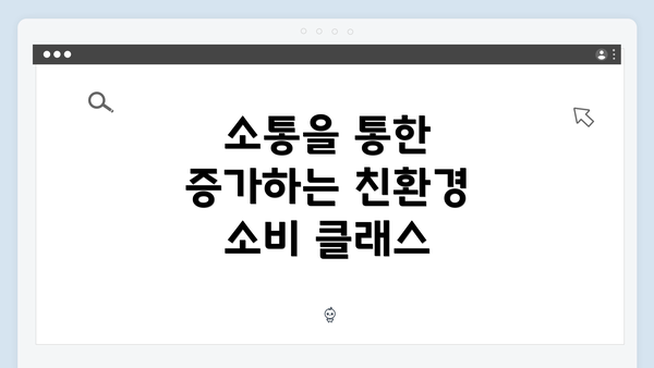 소통을 통한 증가하는 친환경 소비 클래스