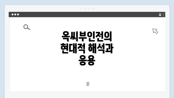 옥씨부인전의 현대적 해석과 응용