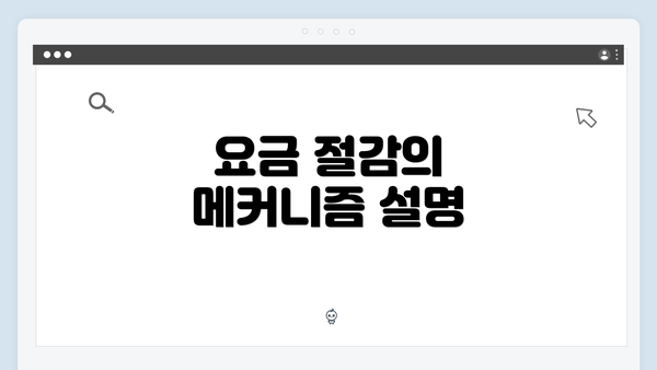 요금 절감의 메커니즘 설명