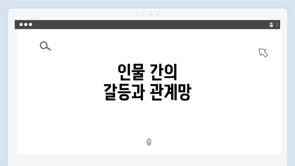 인물 간의 갈등과 관계망